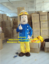 Disfraz de la mascota del bombero Sam Fire Man, traje de fiesta de adultos con abrigo azul y pantalones amarillos, vestido de lujo n. ° 121, envío gratis 2024 - compra barato