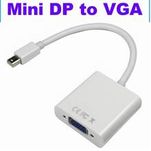 100pcs/lot* mini DP to VGA 17mm Thunderbolt  Mini DisplayPort DP to VGA Converter Cable Adapter For Apple Macbook Mac Pro Air 2024 - купить недорого