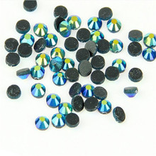 Diamantes de imitación SS6 SS10 SS16 SS20 SS30, Pavo Real azul AB Color DMC, pegamento suelto artesanal, diamantes de imitación de cristal, decoración de prendas 2024 - compra barato
