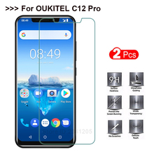 Protetor de tela de vidro temperado de alta qualidade para smartphone oukitel c12 pro, 9h 2.5d, 2 peças 2024 - compre barato