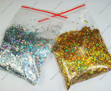 50g x 1/24"(1mm) Laser Holographic Gold&Silver Dazzling Diamond Glitter Paillette Spangles Shape for Nail Art and Glitter Crafts 2024 - buy cheap