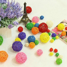 10Pcs Multi Color 5cm Rattan Ball DIY Sepak Takraw Balls Home Ornaments&Christmas/Birthday/Wedding Party Decorations Kids Toys 2024 - buy cheap