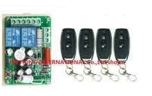 Free Shipping AC220V 2CH RF Wireless Remote Control Switch With 4pcs Transmitter 2024 - buy cheap