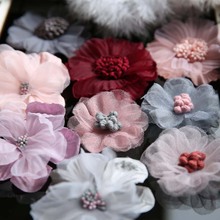 Artificial flowers handmade 3D flower patch clothing design materials applique 2024 - buy cheap