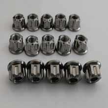 1pcs M6 M8 titanium alloy nut flange fancy motorcycle nuts 2024 - buy cheap