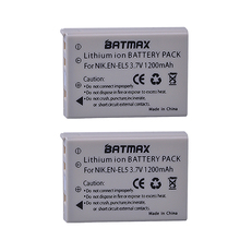 Batmax 2 шт. EN-EL5 EN EL5 ENEL5 аккумуляторная батарея для камеры NIKON Coolpix P530 P520 P510 P100 P500 P5100 P5000 P6000 P90 P80 2024 - купить недорого