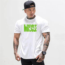 Muscle Guys Brand 2019 Summer mens gyms T shirt Fitness Bodybuilding Fashion Male Short cotton clothing Slim fit Tee Tops 2024 - buy cheap