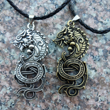 1pcs Norse Vikings Necklace Legendry Runes and Dragon Necklace Nordic Talisman 2024 - buy cheap