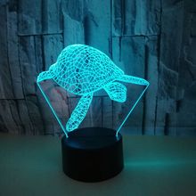 Atmospher-Lámparas de mesa de noche 3d con Control remoto táctil, lámpara de Led Visual 3d de tortuga, siete colores, regalo decorativo, nuevo tipo 2024 - compra barato