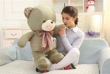 lovely huge teddy bear toy plush green bow teddy bear heart bear doll gift about 100cm 2024 - buy cheap