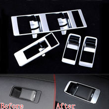 4x Chrome Car Door Window Switch Button Panel Cover Trim Styling Sticker Fit For Jeep Patriot Compass 2009-2015 2024 - buy cheap