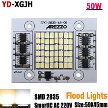 LED SMD2835 Chip Beads LED Lamp  20W 30W Square Cold /Warm White Smart IC AC220V For 50W High Brightness DIY  Outdoor Floodlight 2024 - buy cheap