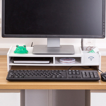 Soporte de Monitor multifunción para escritorio, elevador de pantalla de ordenador, estante de madera, soporte de escritorio para Notebook y TV 2024 - compra barato
