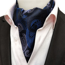 Дизайнерская мужская официальная одежда в британском стиле с вырезом Королевский синий с узором пейсли 2024 - купить недорого