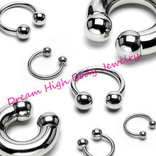 Horseshoe Lip Stud Labret Ring Eyebrow Piercing Barbell Jewelry 316L surgical steel More size can choose 16G Earring 2024 - buy cheap