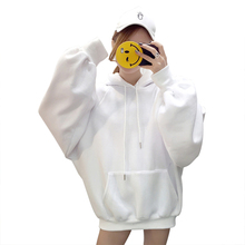 Novo casual solto hoodies moda feminina cor sólida jumper com capuz manga comprida lanterna pulôver camisola 2024 - compre barato