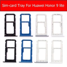 Подлинный держатель лотка для SD и SIM-карт для Huawei Honor 9 Lite Youth LLD-AL00 AL10 L31 TL10, ремонт адаптера для карты памяти и Sim-карты 2024 - купить недорого