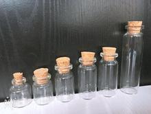 5 шт прозрачная стеклянная бутылка с пробкой подвеска в форме стеклянной бутылки DIY бутылки желаний контейнеры 37 мм 2024 - купить недорого
