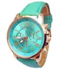 Великолепный модный дизайн 2016, женские стильные часы Geneva с цифрами из искусственной кожи, аналоговые кварцевые наручные часы Relogio 2024 - купить недорого