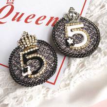 Antique All Match Crown 5 Brooches Pin Flower Black White Women Pin Brooch Suit Sweater Shirt Pin Brooch Broche 2024 - buy cheap