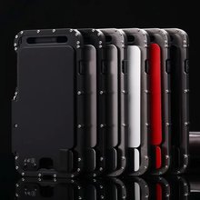 R-apenas capa anti-choque de metal, à prova de choque, em aço inoxidável, para apple iphone 6, 6s plus/6 plus, poderosa, vermelha e branca 2024 - compre barato