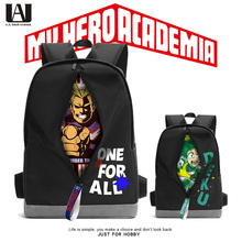 My Hero Academia Boku Izuku Midoriya, Cosplay de All Might, bolsas negras, mochila de Anime, bolso de vestir para estudiantes de viaje 2024 - compra barato