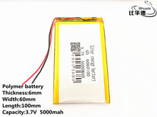 10 unids/lote 3,7 V 5000mAh 6060100 polímero litio LiPo batería recargable para GPS PSP DVD 2024 - compra barato