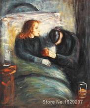 Painting by Edvard Munch art The Sick Child High Quality Hand painted 2024 - buy cheap