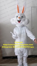 Childish Bugs Bunny Rabbit Hare Mascot Costume Adult Cartoon Character Whole Body White Inside Ear Pink Complacent Air ZZ3991 2024 - buy cheap