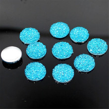 Loose Bling Aqua Blue Colors Round Shape Resin Rhinestones Hand Craft DIY Babysbreath Resin Rhinestone Garment Arts Decoration 2024 - buy cheap