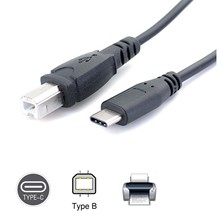 Cabo de dados usb 3.1 tipo c macho para usb 2.0 b, cabo de dados masculino para impressora pc e tablet 2024 - compre barato