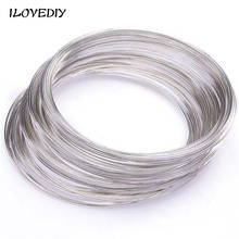 100 Loops 0.6MM Round Memory Steel Wire For Charm Cuff Bangle Bracelet fit bracelet DIY making 2024 - buy cheap