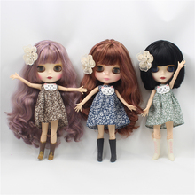 Free shipping 3 color cat flower dress with headwear suitable for 1/6 blyth doll ICY DIY toys accessories bjd 2024 - buy cheap