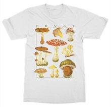Модная футболка Kuakuayu HJN с рисунком грибов, Funghi, грибок, ботанический сад, растения, принт, фрукты, цветок, летние топы с круглым вырезом 2024 - купить недорого
