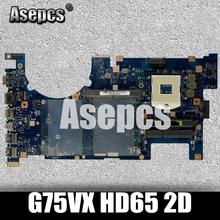 Asepcs G75VX Laptop motherboard For Asus G75VX G75V G75 Test original mainboard HD65 2D 2024 - buy cheap
