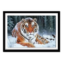 diamant painting diamond  round Tiger DIY 5D Diamond Painting Cross Stitch Rhinestones Handmade Diamond Embroidery Animal 2024 - buy cheap