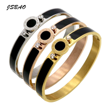 JSBAO Hot Sell Roman Number Bangles & Bracelets For Women Roman Bangle Austrian Crystal Rhinestone Hand Female Jewelry Wholesale 2024 - buy cheap