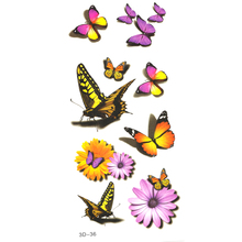 3D бабочки татуировки наклейки боди-арт наклейки Летающие бабочки водонепроницаемая бумага Временные татуировки Красочные бабочки поддельные татуировки 2024 - купить недорого