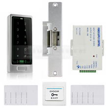 DIYSECUR-lector RFID de 125KHz, teclado de Metal, Control de acceso de puerta, Kit de sistema de seguridad + Cerradura eléctrica 2024 - compra barato