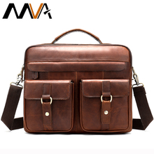 Male Briefcase Men's Genuine Leather Laptop Messenger Bag for Men Vintage Lawyer Briefcases Leather Shoulder Tote Work Bag  8001 2024 - buy cheap