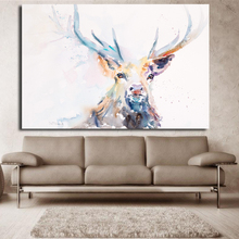 Pintura en lienzo de ciervo blanco para decoración del hogar, póster impreso para sala de estar, dormitorio 2024 - compra barato