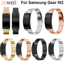 Correa de reloj inteligente de acero inoxidable para Samsung Gear fit2, accesorio de pulsera inteligente para Samsung Gear fit2 2024 - compra barato