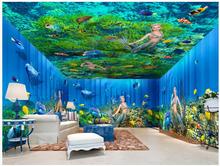 WDBH 3d room wallpaper custom photo Sea world mermaid coral seaweed Whole house wall 3d wall murals wallpaper for walls 3 d 2024 - buy cheap