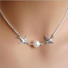 Tenande Punk Clavicle Chain Animal Birds Simulated Pearl Necklaces Pendants for Women High Quality Valentine's Day Jewelry 2024 - buy cheap