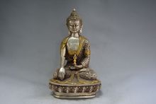 Rare Old Silver gold-plating carving-- King Kong Buddha Statue ,best collection&adornment,free shipping 2024 - buy cheap