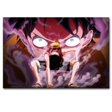 Anime One Piece Luffy Picture Wall Art Painting Canvas Cloth Poster and Prints For Living Room Decor 2024 - buy cheap