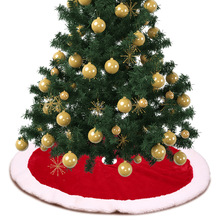 Праздничные товары для вечерние, юбки 122 см из красного бархата ягненка с украшениями для рождественской елки 2024 - купить недорого