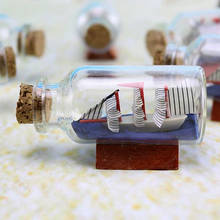 1 Pc Figurines Miniatures Mediterranean Style Mini Sailing Boat Drift Bottle Charm Small Cork Glass Home DecorP1 2024 - buy cheap