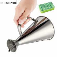 Dispensador de molho de óleo de 500ml, à prova de vazamento de aço inoxidável para barcos gravy, azeite de vinagre, óleo de tempero, recipiente de especiarias, ferramentas de cozinha 2024 - compre barato