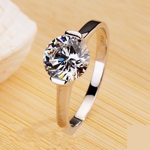 Outúltima anel de noivado clássico 1ct 6.5mm d, moissanite, platina sólida, 950, joia para casamento 2024 - compre barato